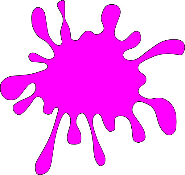 Pink Splat Clip Art At Clker - Red Paint Splatter Clipart - Png Download (600x568), Png Download
