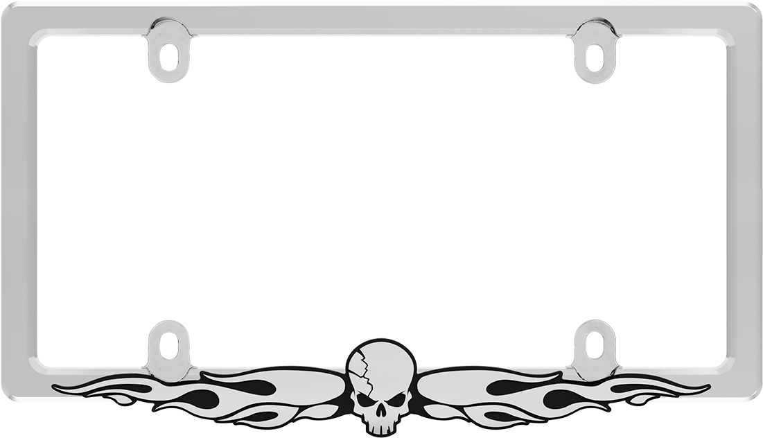 Cruiser Accessories Skull License Plate Frame - Barbed Wire Clipart (1200x731), Png Download