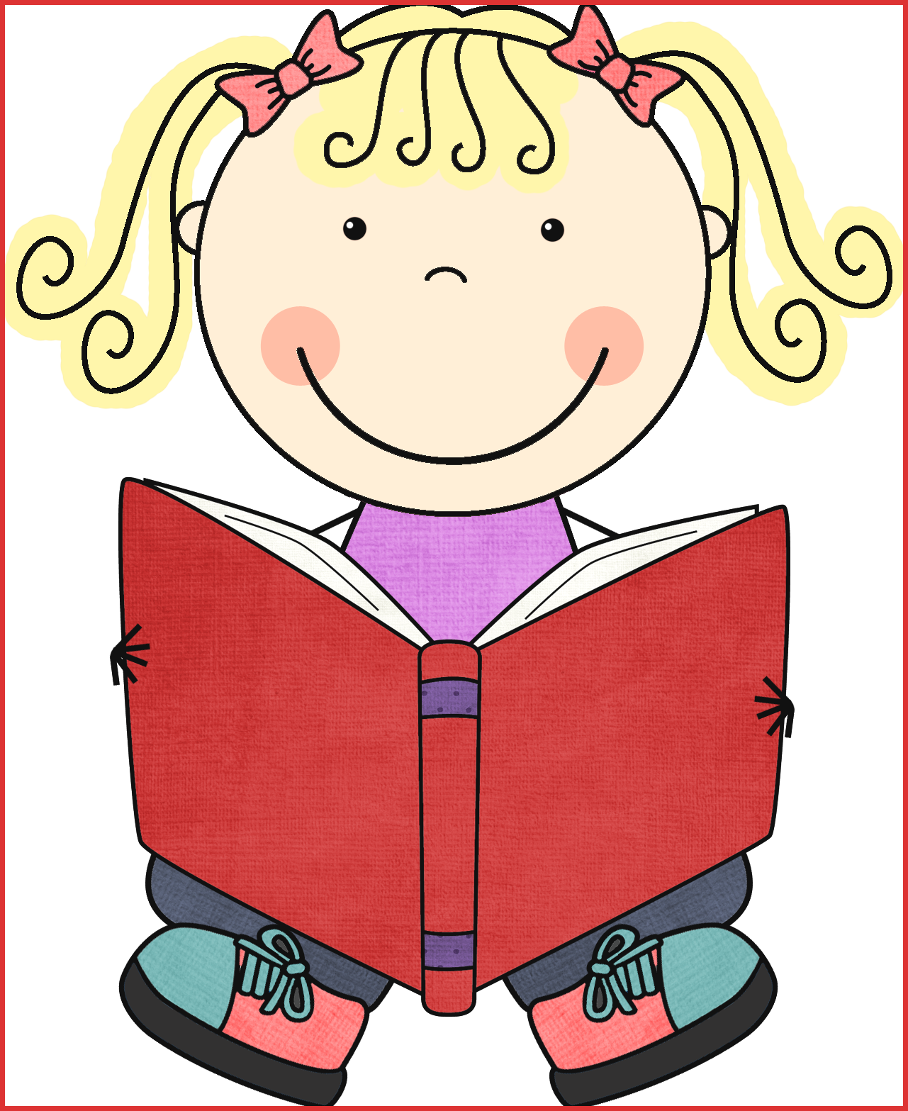 Kid Reading Reading Books Clipart - Reading A Book Clip Art - Png Download (1281x1567), Png Download