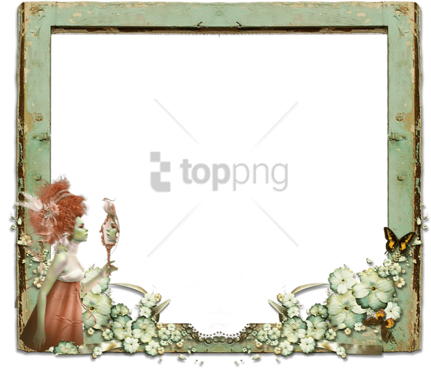 Free Png Old Wooden Frame Png Png Image With Transparent - Frame Png Fantasy Clipart (838x715), Png Download