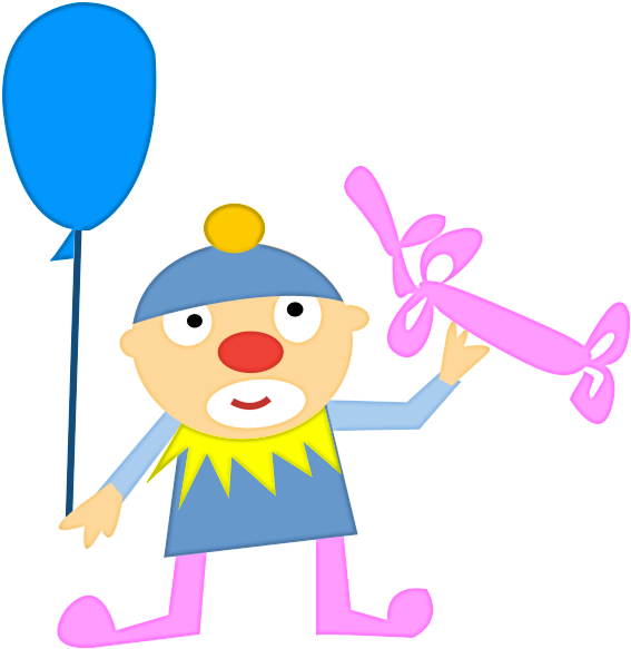 Free Clown Clipart - Cartoon Clown Png Transparent Png (583x600), Png Download