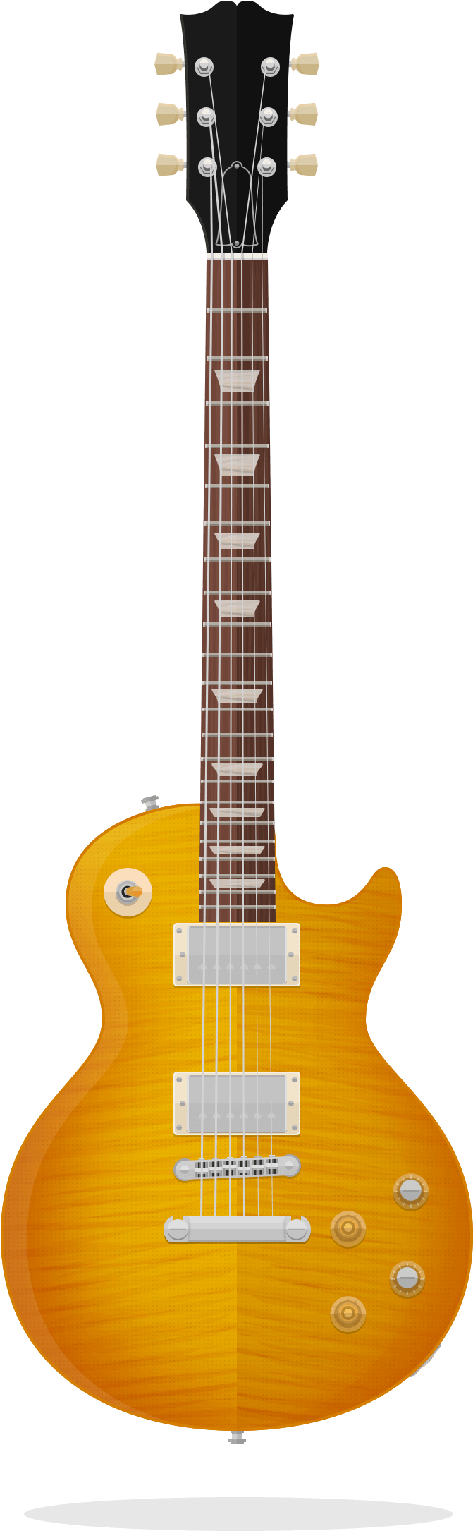 Gibson Les Paul Standard - Les Paul On Stand Clipart (690x2190), Png Download