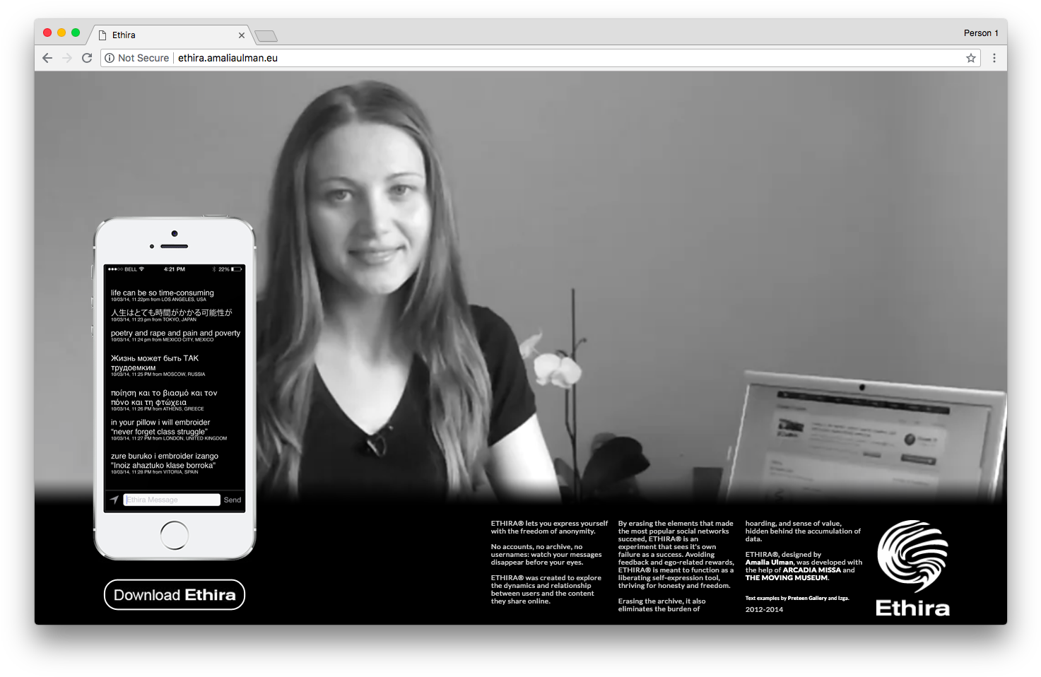 Amalia Ulman's Ethira Was A Social Media Platform For - Iphone Clipart (1488x969), Png Download