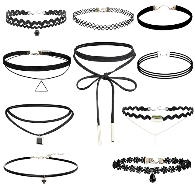 Black Leather Choker Kawai Different Styles Of Chokers Clipart Large Size Png Image PikPng