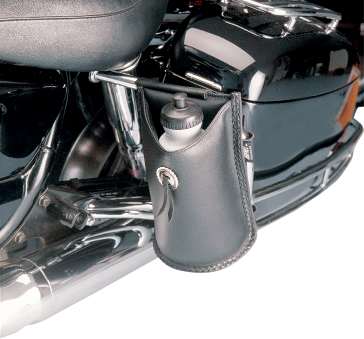 Hopnel Black Saddlebag Guard Rail Beverage Holder For - Cup Holder On Harley Engine Guard Clipart (1187x1107), Png Download