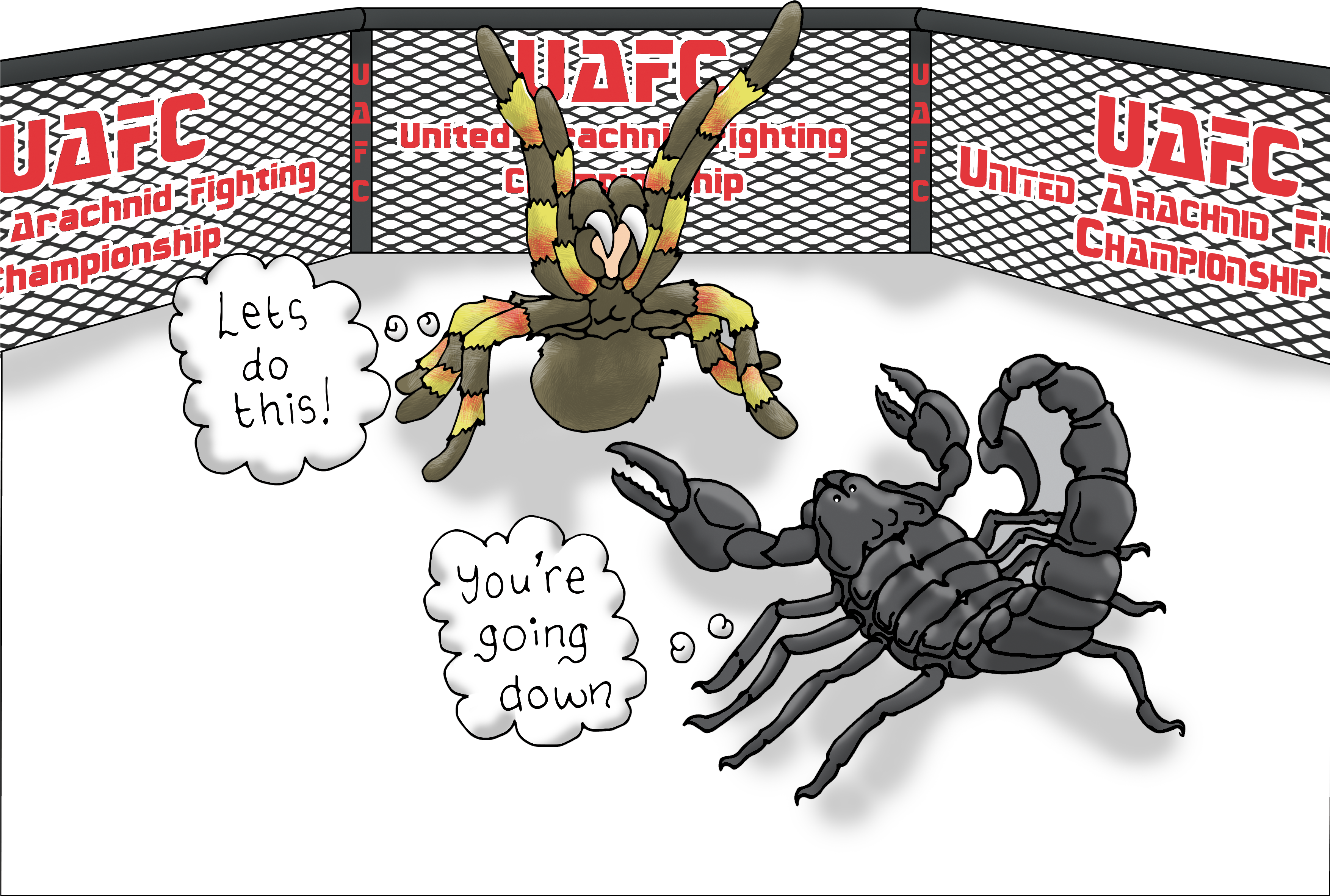 Ufc Scene - Cartoon Clipart (3508x2480), Png Download