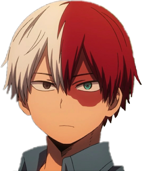 Todoroki Shouto Bokunoheroacademia Myheroacademia Bnha - Anime A Boy With White And Red Hair Clipart (540x648), Png Download