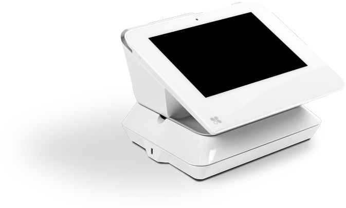 Clover Mini Swivel White - Clover Mini Swivel Stand Clipart (800x449), Png Download