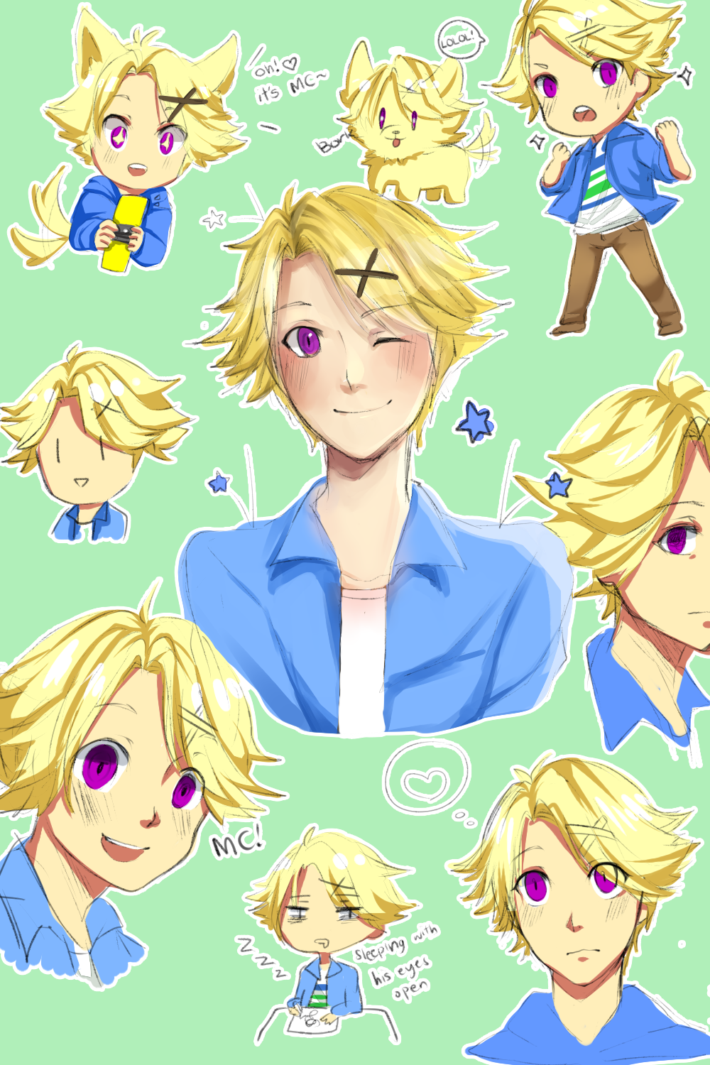 I Swear Mystic Messenger Has Taken My Soul Without - Cartoon Clipart (1000x1500), Png Download