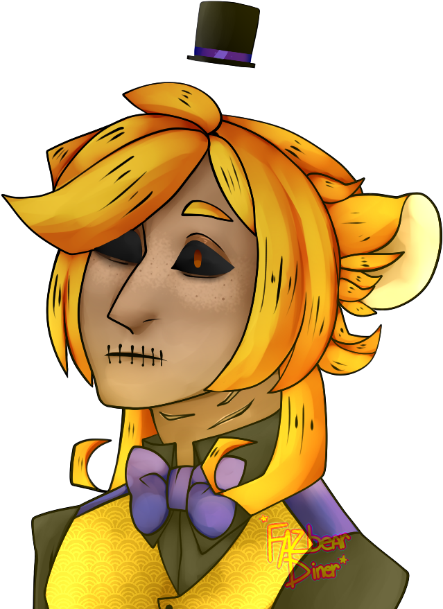 “golden Freddy - Cartoon Clipart (649x917), Png Download