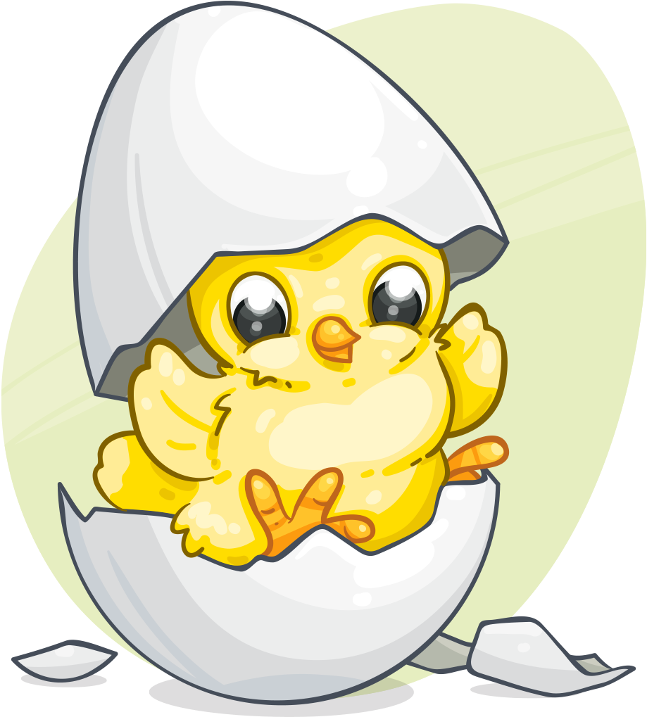 Easter Chick - Cartoon Clipart (1024x1024), Png Download