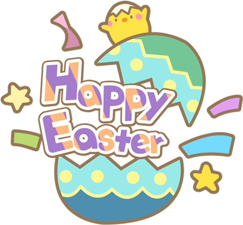 #easter #chick #cute #colorful #ribbon #wish #confetti Clipart (500x500), Png Download