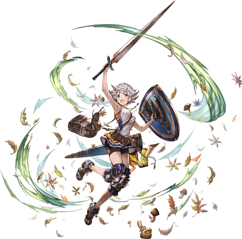 Belt Dress Farrah Full Body Granblue Fantasy Grey Eyes - Farrah Granblue Clipart (804x793), Png Download