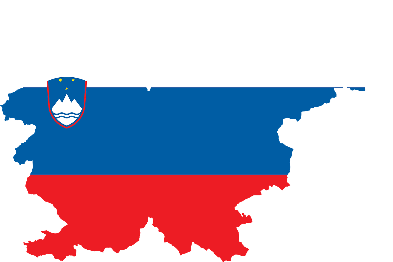 Slovenian Flag Map Clipart (1280x854), Png Download