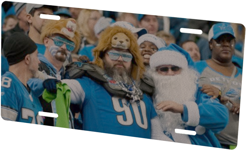 Detroit Lions Custom Metal Photo - Macaque Clipart (1024x768), Png Download