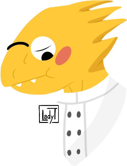 Undertale - Alphys - Cartoon Clipart (600x800), Png Download