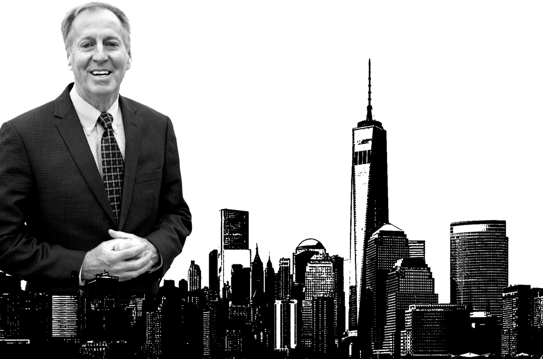 A Man In A Suit, His Hands Folded - Skyscraper Clipart (1080x714), Png Download