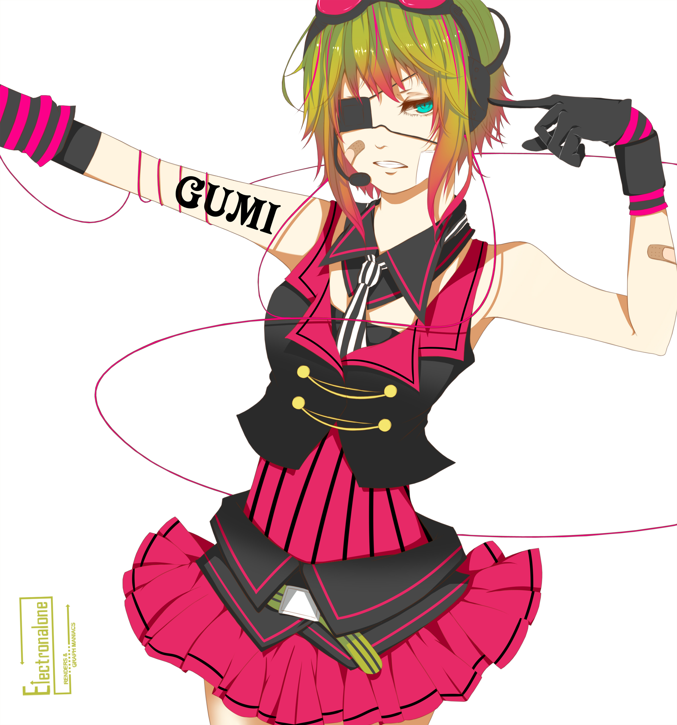 Gumi Megpoid Eyepatch Clipart (2333x2500), Png Download