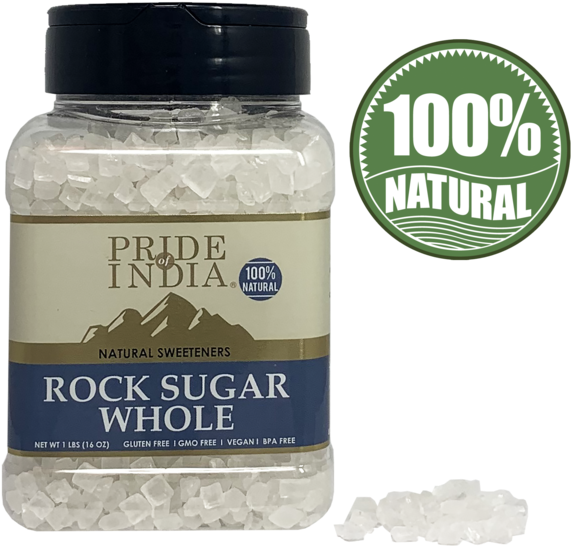 Natural Crystal Rock Sugar Whole - Bottle Clipart (600x573), Png Download