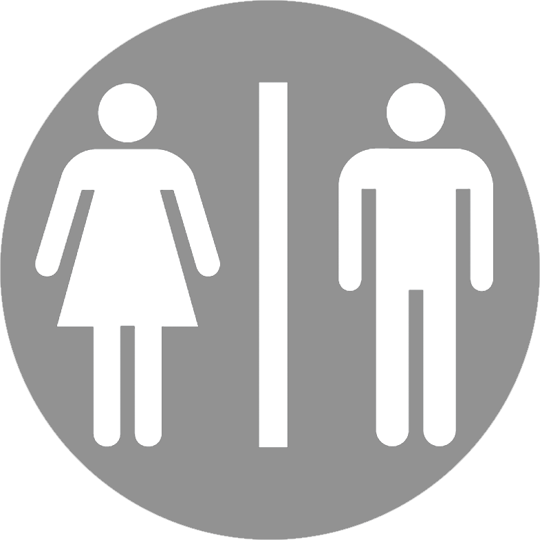 Restrooms - Bathroom Sign Clipart (785x785), Png Download