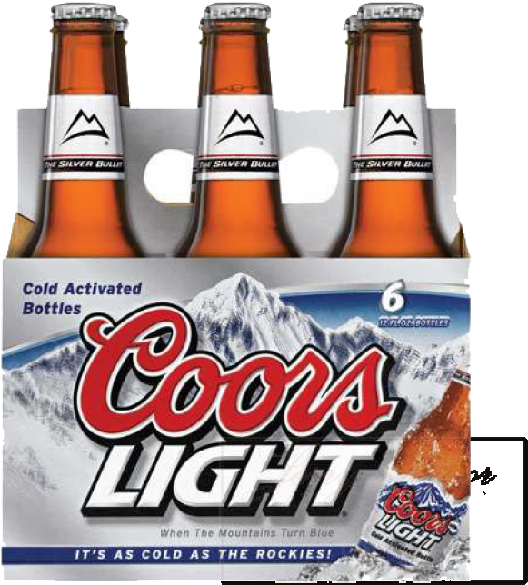 Coors Light Beer - Coors Light Blue Mountain Logo Clipart (581x644), Png Download