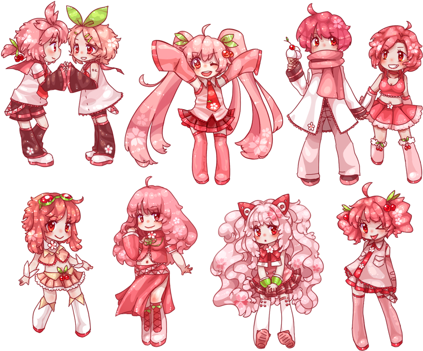 Kasane Teto Sakura Clipart (850x700), Png Download