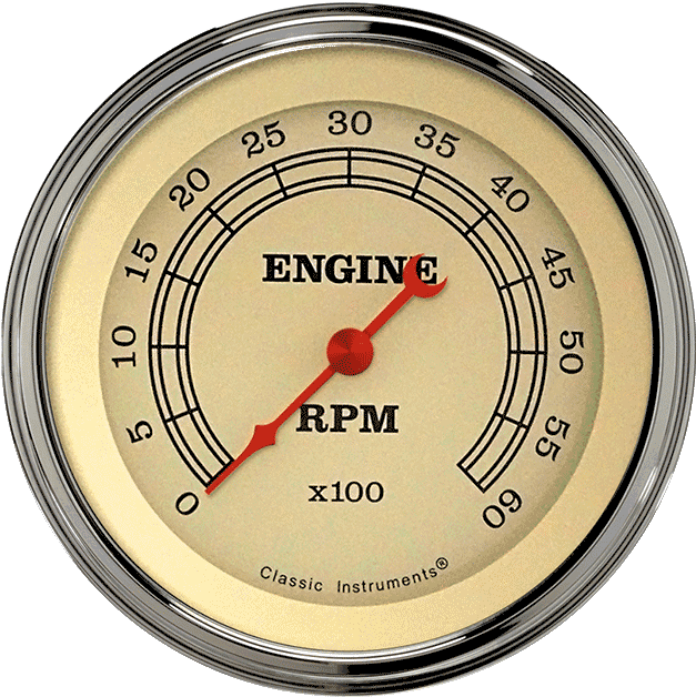 Picture Of Vintage 3 3/8" Tachometer - Vintage Tachometer Clipart (720x720), Png Download