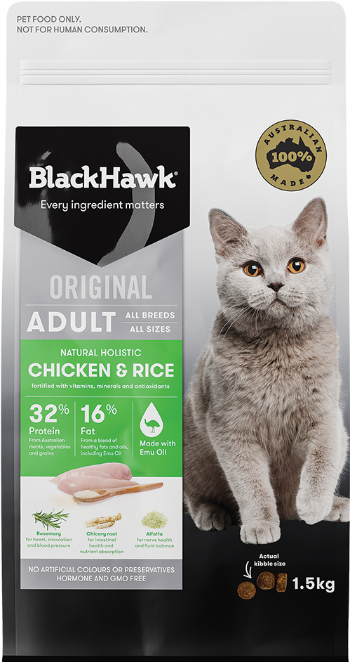 Black Hawk Chicken And Rice Cat Clipart (600x941), Png Download