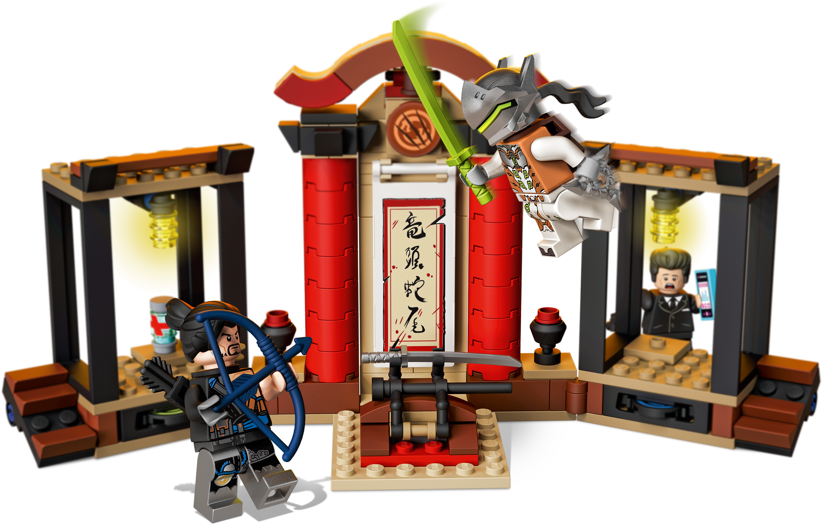Lego Overwatch Hanzo Vs - Hanzo Vs Genji Lego Clipart (3641x2048), Png Download