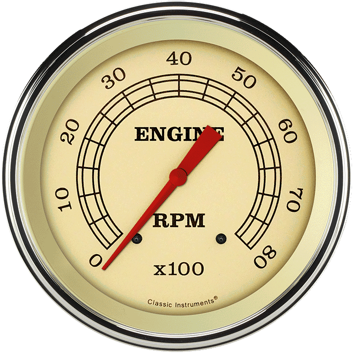 Picture Of Vintage 4 5/8" Tachometer - Vintage Tachometer Clipart (720x720), Png Download