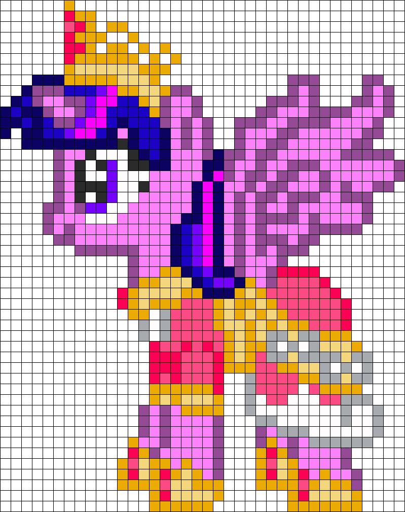 Alicorn Twilight Sparkle Perler Bead Pattern / Bead - My Little Pony Perler Bead Patterns Clipart (799x1009), Png Download