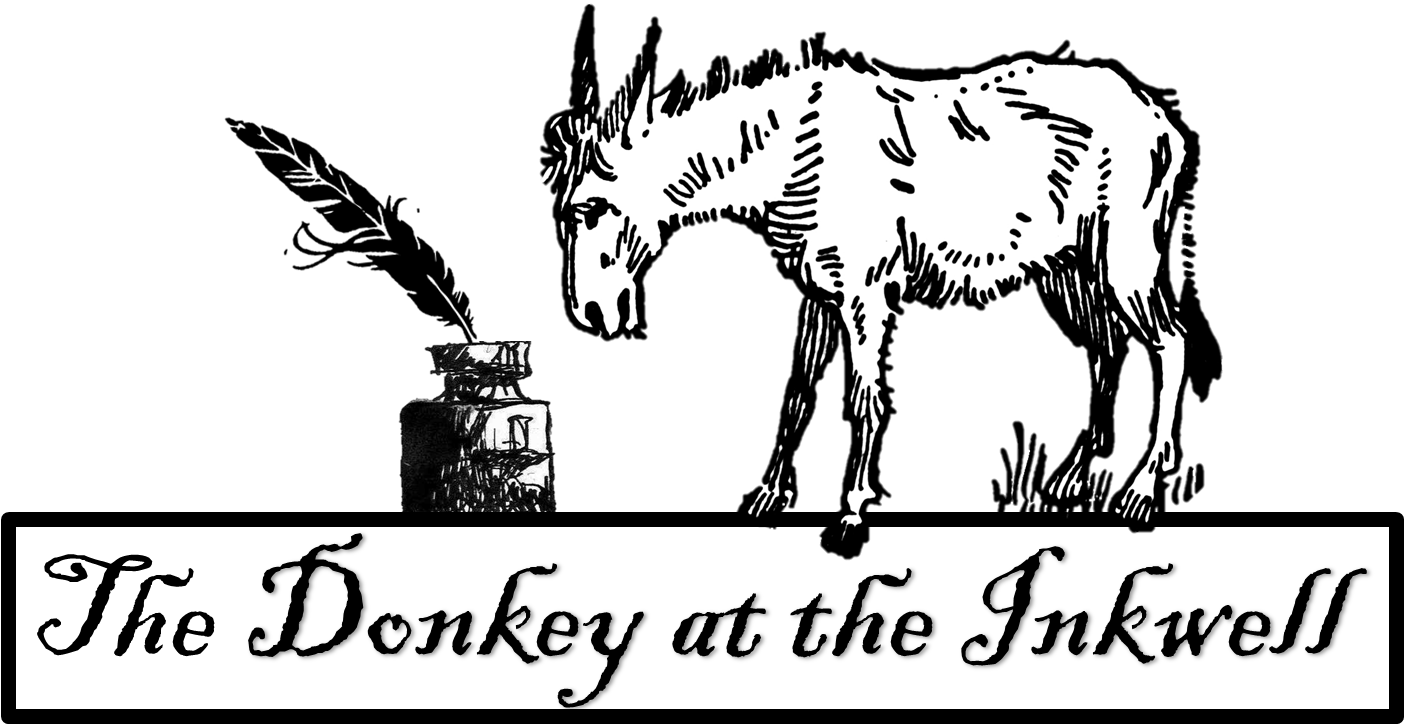 The Donkey At The Inkwell - Burro Clipart (1504x806), Png Download
