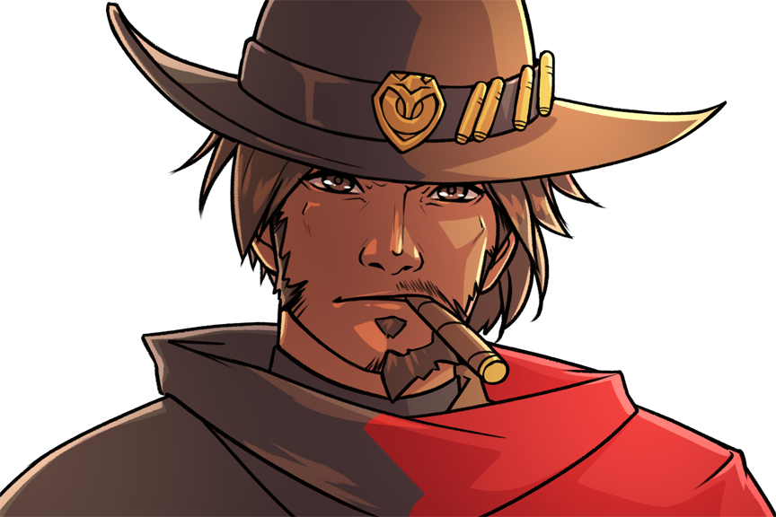#mccree #mercy #hanzo #overwatchpic - Complete History And Lore Of Mccree Clipart (864x576), Png Download