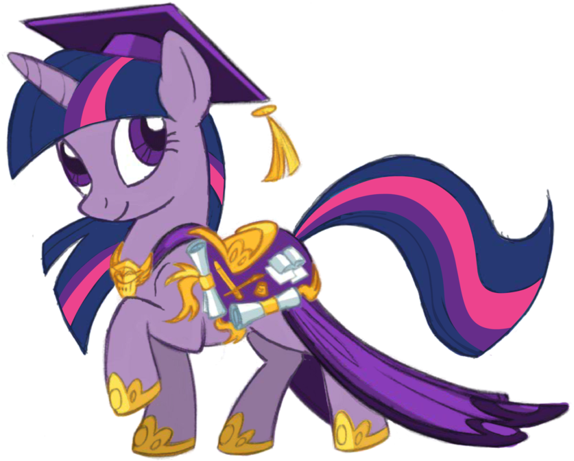 Graduation Twilight, Found In A Lot Of The Flash Files - Twilight Sparkle Clipart (2000x1125), Png Download