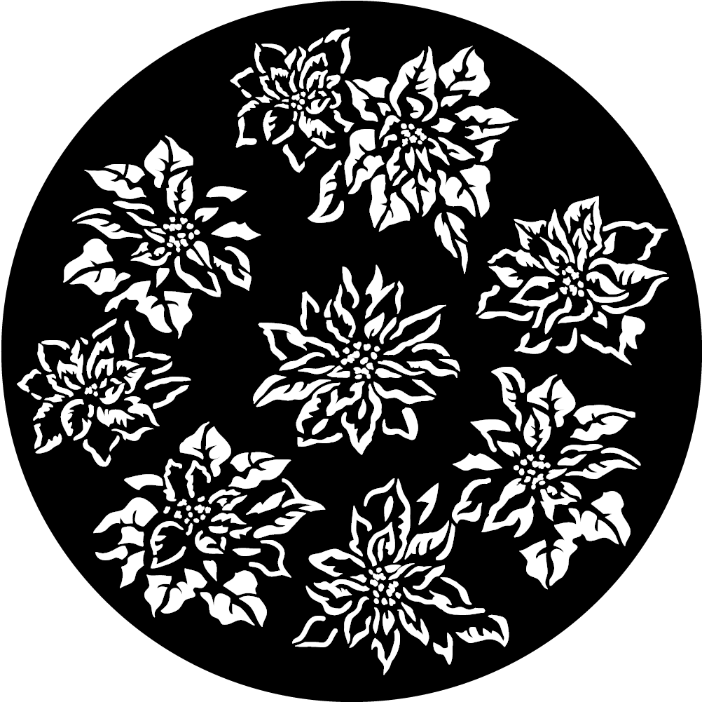 Jubilant Poinsettias - Circle Clipart (1200x1200), Png Download