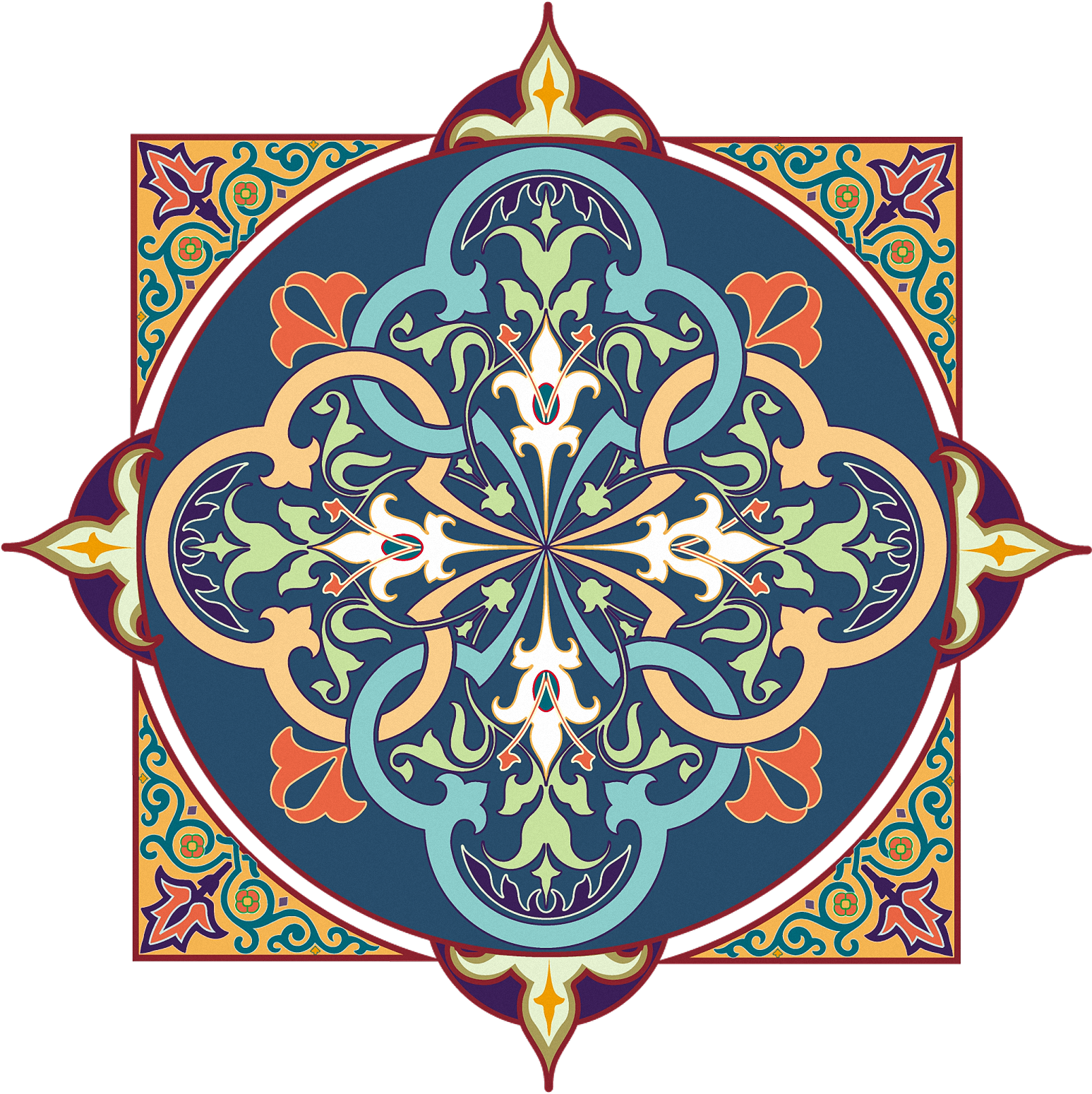 Pin By On Pinterest Searching Arabic Patterns Clipart (1547x1550), Png Download