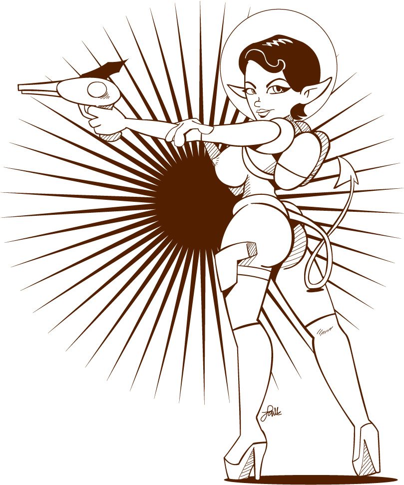 Alien Space Babe - Astigmatism Clipart (834x1000), Png Download