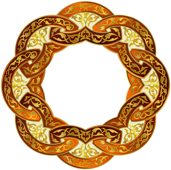 Islamic Patrren Label Arabic Background Png Image - Circle Clipart (960x640), Png Download