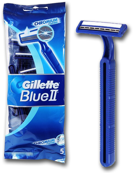 Gillette 2 Twin 5 Blade Disposable Razors - Gillette Blue 3 Clipart (600x600), Png Download
