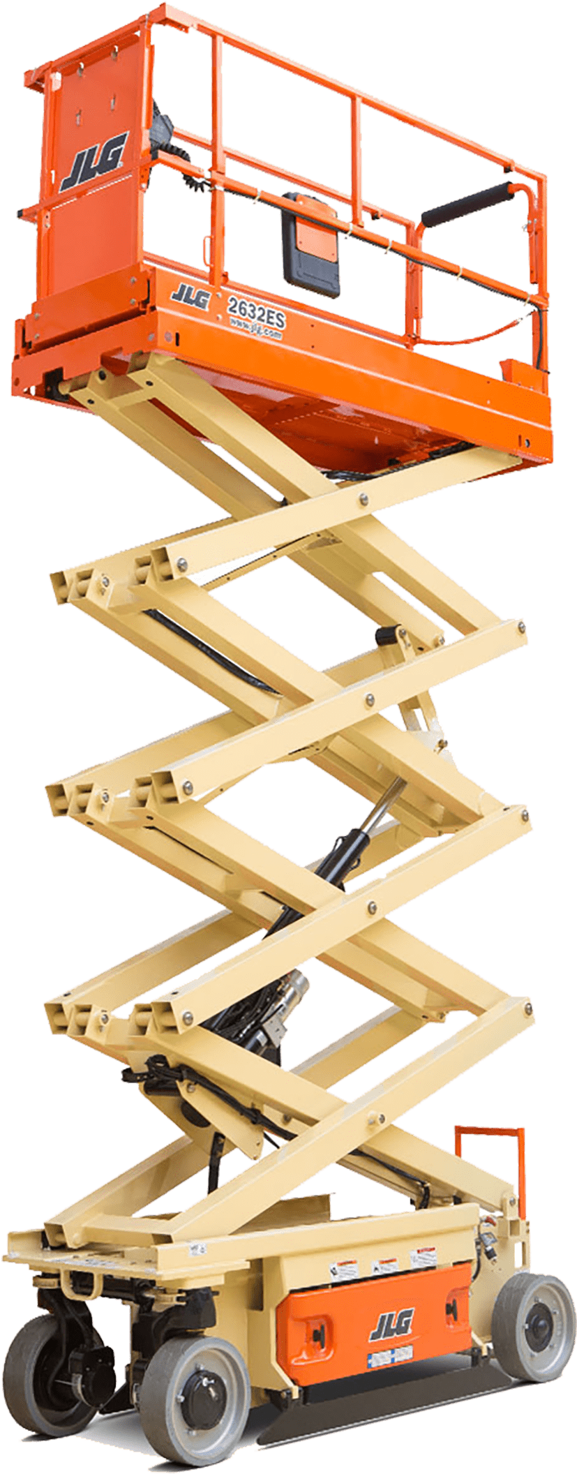 Stevenson Jlg 2632es Electric Scissor Lift Height 25'6” - 26ft Scissor Lift Clipart (1200x2143), Png Download