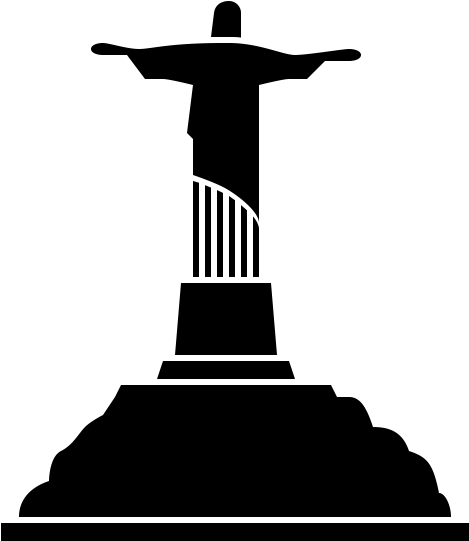 Christ The Redeemer Silhouette Png Clipart (600x600), Png Download