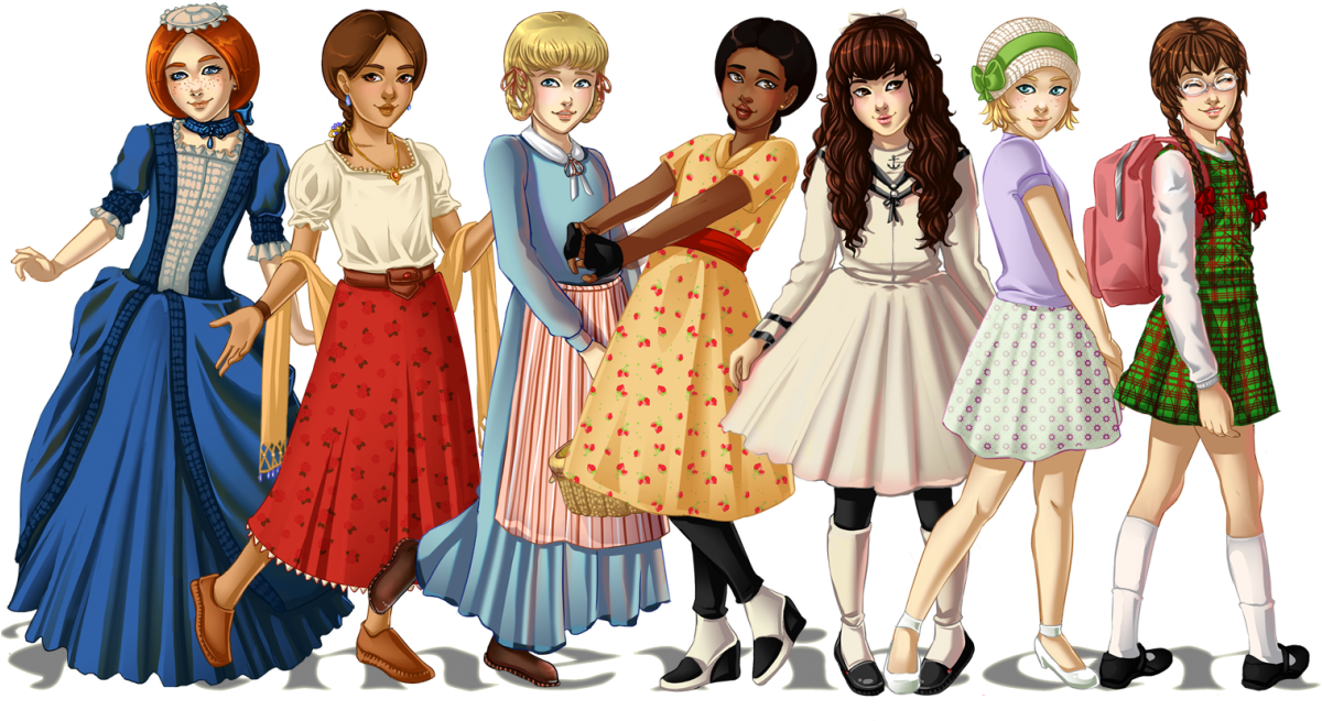 Junior Doll Club Program On American Girl Dolls - American Girl Characters Clipart (1200x667), Png Download