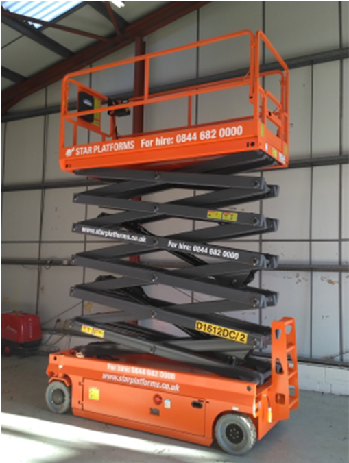 Dingli Jcpt 1612dc Scissor Lift - Shelf Clipart (1000x675), Png Download