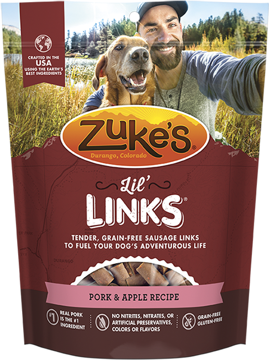 Zukes Lil' Links Grain Free Pork And Apple Recipe For - Zuke's Hip Action Chicken Clipart (592x739), Png Download