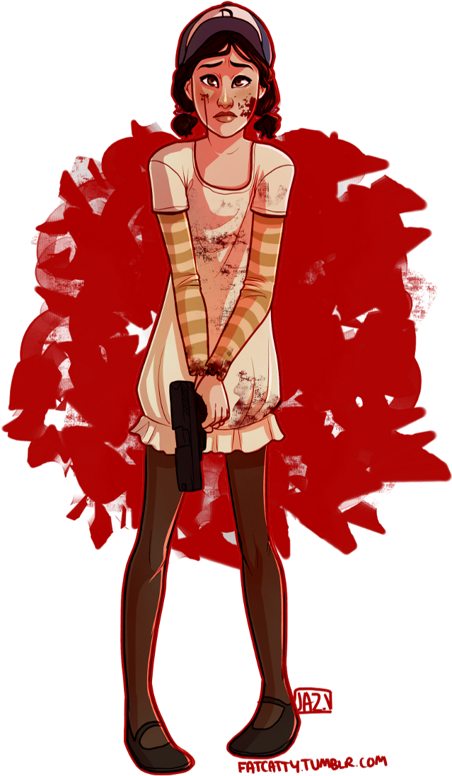 Clementine By Fattcat Clementine Walking Dead, The - Walking Dead Png Art Clipart (700x1135), Png Download