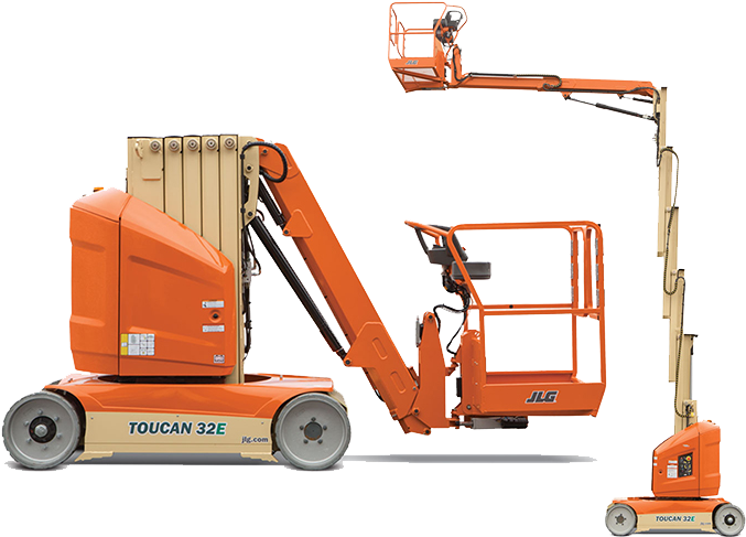 Articulating Boom Lift Rental, Boom Lift Rentals, Articulating - Boom Vertical Mast 26 Self Propelled Clipart (711x537), Png Download