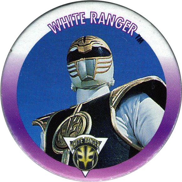Players Biscuits Power Rangers White-ranger - Badge Clipart (600x600), Png Download