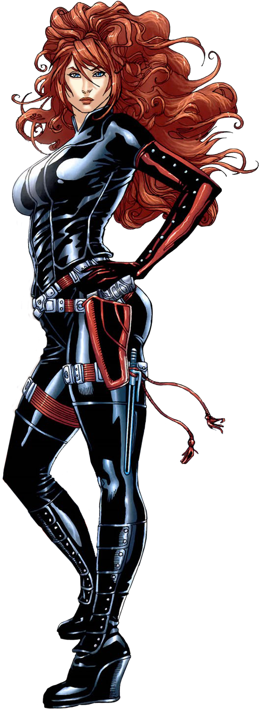 Black Widow From The Avengers - Comic Book Black Widow Transparent Clipart (845x2310), Png Download