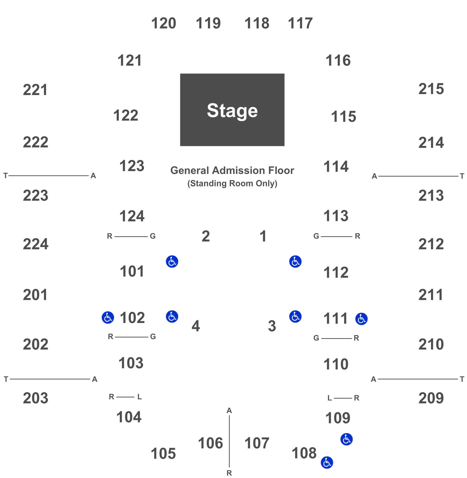 Legend - James Brown Arena Seating Chart Clipart (2100x2100), Png Download