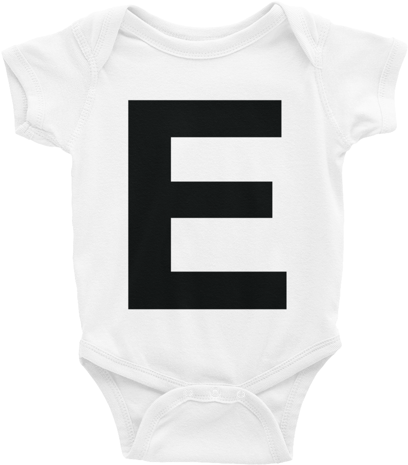 E Alphabet White Onesie - Airplane Clipart (838x954), Png Download